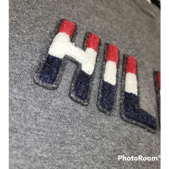 Tommy Hilfiger Men's Large Spell Out Sweatshirt Gray - Picture 3 of 6